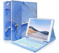 FUWANG Keyboard Case for iPad 9th 8th 7th Generation 10.2 inch, Detachable 7 Colors Backlit for iPad 9th Generation Case with Keyboard, Keyboard Case for iPad Pro 10.5"/Air 3rd Gen, with Pencil Holder