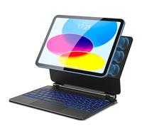 FUWANG Keyboard Case for iPad (A16) 11th Generation 2025 & 10th Gen 2022 - Backlit Magic-Style Keyboard with Multi-Touch Trackpad, Floating Cantilever Stand Keyboard for iPad 10th /11th Gen (Black)