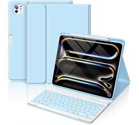 FUWANG Keyboard Case for iPad Pro 13 inch (M5/M4) 2025/2024, Magnetic Detachable Colorful Keys for iPad Pro 13 inch Case with Keyboard, Folio Case for iPad pro 13'' M5/M4 with Pencil Holder - Blue
