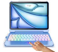 FUWANG Touch for iPad Air 11 inch & Air 5th 4th Generation Case with Keyboard - Only Support 180 Flip Backlit Keyboard with Multi-Touch Trackpad for iPad Air 11 inch M3 M2/Air 5 Air 4th Gen