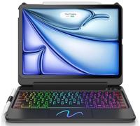 FUWANG Touch for iPad Air 11 inch & Air 5th 4th Generation Case with Keyboard - Only Support 180 Flip Backlit Keyboard with Multi-Touch Trackpad for iPad Air 11 inch M3 M2/Air 5 Air 4th Gen