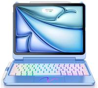 FUWANG Touch for iPad Air 11 inch & Air 5th 4th Generation Case with Keyboard - Only Support 180 Flip Backlit Keyboard with Multi-Touch Trackpad for iPad Air 11 inch M3 M2/Air 5 Air 4th Gen