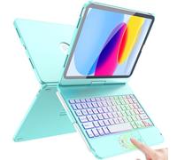 FUWANG Touch Keyboard Case for iPad (A16) 11th Generation 11 inch 2025&10th Gen 10.9 inch 2022, 360° Rotate for iPad 10th Generation Case with Keyboard, Backlit Keyboard Case with Pencil Holder