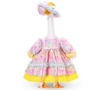 FuWeave Lolita Goose Outfit Set for 23'' Plastic Lawn Porch Goose Statue Clothes Butterfly Lolita Skirt Spring Summer Costume for Indoor Outdoor Patio Yard Lawn Art Decor (Butterfly)