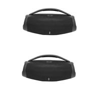 FUWIND 2 PCS Bluetooth Speaker Black ABS RGB Color Light Wireless Subwoofer 360 Stereo Surround Speaker