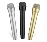 FUWIND 3 PCS Microphone Prop Plastic Prop Microphone Keyboard Microphone Mic Prop for Costume Role Play Christmas Cosplay Music Birthday Party