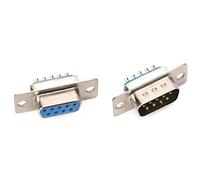 FUWIND 5Pairs 10Pcs Db9 Male and Female Rs232 9 Pin Wire Solder Serial Port Plug Connectors