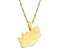 FUWIND necklace pendant jewelry South Africa Map and City NamePendant Necklaces Jewelry Gold Color Silver Color African Maps South Africans Christmas Birthday Gift