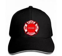 FUWIND Retro Baseball cap Print Custom Chicago Firefighter Fire Department Engine Navy Hysteresis Hat Peaked Cap Adjustable Outdoor Sports Peaked Cap Sun Hat Gift Birthday gifts