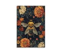 FUWKKZM Bumble Bee ByWilliam Morris Poster Decorative Painting Canvas Wall Art Living Room Poster Bedroom Painting Unframe-style 08x12inch(20x30cm)