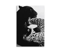 FUWKKZM Cheetah And Jaguar Poster Decorative Painting Canvas Wall Art Living Room Poster Bedroom Painting Unframe-style 24x36inch(60x90cm)