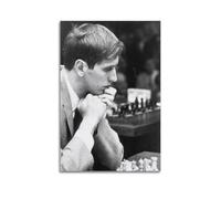 FUWKKZM Chess Grandmaster Bobby Fischer Poster Decorative Painting Canvas Wall Art Living Room Poster Bedroom Painting Unframe-style 08x12inch(20x30cm)