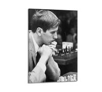 FUWKKZM Chess Grandmaster Bobby Fischer Poster Decorative Painting Canvas Wall Art Living Room Poster Bedroom Painting Frame-style 16x24inch(40x60cm)