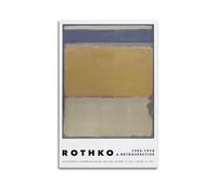 FUWKKZM Mark Rothko Blue Gold Poster Decorative Painting Canvas Wall Art Living Room Poster Bedroom Painting Unframe-style 12x18inch(30x45cm)