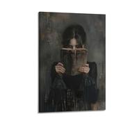 FUWKKZM Victorian Woman Reading Bookish Poster Decorative Painting Canvas Wall Art Living Room Poster Bedroom Painting Frame-style-1 16x24inch(40x60cm)