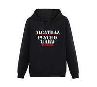 fuwo Hooded Alcatraz Psycho Ward Long Sleeve Sweatshirts Black L