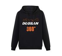 fuwo Hooded Doosan 360&Deg; Graphic Long Sleeve Sweatshirts Black 3XL