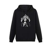 fuwo Hooded Electric Wizard Band Long Sleeve Sweatshirts Black L