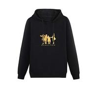 fuwo Hooded Hamilton Music Long Sleeve Sweatshirts Black XL