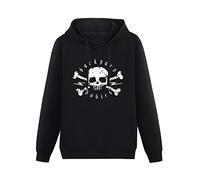 fuwo Hooded Htty Backyard Babies 'Skull' Long Sleeve Sweatshirts Black XL