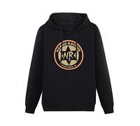 fuwo Hooded Naked Raygun Circle Logo Fashion Long Sleeve Sweatshirts Black L