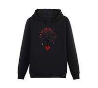 fuwo Hooded Red Hot Chili Pepper 9 Long Sleeve Sweatshirts Black M