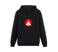 fuwo Hooded Robotech Logo Long Sleeve Sweatshirts Black XL