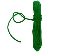 Fuwok 2/3/4/6/8/10MM 20M(64ft) Nylon Rope,Rattail Silk Cord,All Purpose Rope,Assorted Colors Nylon String Twisted Durable Long Ropes (Green, 4mm)