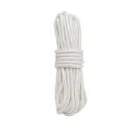 Fuwok 2/3/4/6/8/10MM 20M(64ft) Satin Nylon Trim Cord,Rattail Silk Cord,All Purpose Rope,Assorted Colors Nylon String Twisted Durable Long Ropes (White, 8mm)