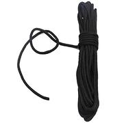 Fuwok 2/3/4/6/8/10MM 20M(64ft) Satin Nylon Trim Cord,Rattail Silk Cord,All Purpose Rope,Assorted Colors Nylon String Twisted Durable Long Ropes (Black, 4mm)