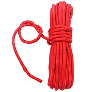 Fuwok 2/3/4/6/8/10MM 20M(64ft) Satin Nylon Trim Cord,Rattail Silk Cord,All Purpose Rope,Assorted Colors Nylon String Twisted Durable Long Ropes (Red, 10mm)