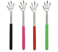 Fuwok Stainless Steel Telescopic Back Scratcher, Novelty Gift, Handheld Portable Ultimate Pocket Self Massager, for Those Difficult to Reach Itches (Color Random) (4pcs-Eagle)
