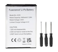 Fuworance 1900mAh 3.85V BL-41ZH Battery Compatible with LG C40 Power/D213N/D290N/Destiny/H320MB/H326TV/H340N/L Fino/L21G Sunset/L33L/Leon 3G 4G/LS665/Optimus C40/Risio/Tribute Duo/Y50/L50 Phone+Tools