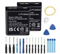Fuworance 2Pcs 1200mAh 3.7V Li-40B Li-42B Replacement Battery Compatible with Fuji J12 Compatible with Kodak M580 Compatible with Nikon CoolPix S200 Compatible with Olympus FE-250 Camera Battery