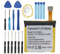 Fuworance 390mAh 3.7V PL512524G Replacement Battery Compatible with Amazfit T-rex Verge Lite, A1807, A1801, A1808, A1811, A1818, A1918, GTR47, V010 Smartwatch Watch Li-Polymer Battery with Repair Kit