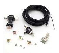 Fuworance Manual Turbo Boost Controller Control Kit Adjustable In-Car Turbo Tee Bleed Valve Universal for Turbocharged Diesel Petrol Turbo Black