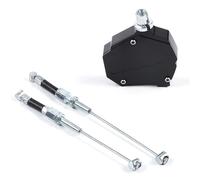 Fuworance Motorcycles Stunt Clutch Easy Pull Cable Line System Reduced Effort Clutch Kit Universal Aluminum Alloy Black