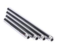 Fuworance One Pcs Straight Shower Head Extension Arm Round Rain Shower Head Extender Bar Stainless Handheld Shower Head Extender Tube G1/2 Inch Connector Shower Arm Extra Hose Pipe Chrome (20cm)