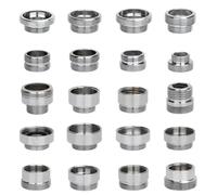 FUWQEPA 2Pcs Faucet Adapter, M22 To 16 18 20 22 24 26 28 30 32mm Male Female Tap Adapter Kitchen Bathroom Brass Water Tape Joint(M22xF28 2pcs)