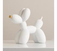 FUWQEPA White Resin Balloon Dog Sculpture, Nordic Home Decor Living Room Desk Office Figurines For Interior Decoration Home Statue