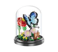 Fuwraixis Butterfly Building Blocks, 263 Pieces Clip-on Toys Bug Building, Eternal Flower Bricks Collection Home Office Decoration Birthday Gift