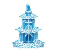 Fuwraixis Frozen Cupcake Stand, Three Tier Dessert Tower, Snowflakes Birthday Party Decorations, Ice Castle Cake Stand, Suitable for Children's Parties