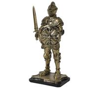 Fuwraixis Medieval Knight Statue,Creative Spartan Warrior Statue,Vintage Knight Garden Decoration,Home/Office Decoration,Collectible Gifts