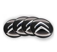 FUWUDI 4 Pcs Wheel Center Cap Sticker for Citroen 65mm, Wheel Trim Sticker, Badge Emblem Decal, Hub Caps Wheel Stickers, Stickers for Hub Caps
