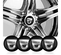 FUWUDI 4 Pcs Wheel Center Cap Sticker for Dacia Duster Logan MCV Sandero Stepway Dokker 60mm, Wheel Trim Sticker, Badge Emblem Decal, Hub Caps Wheel Stickers, Stickers for Hub Caps
