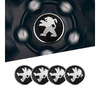 FUWUDI 4 Pcs Wheel Center Cap Sticker for Peugeot 206 307 308 3008 207 208 407 508 2008 5008 107 56mm, Wheel Trim Sticker, Badge Emblem Decal, Hub Caps Wheel Stickers, Stickers for Hub Caps