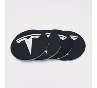 FUWUDI 4 Pcs Wheel Center Cap Sticker for Tesla Model 3 Y S X 56MM, Wheel Trim Sticker, Badge Emblem Decal, Hub Caps Wheel Stickers, Stickers for Hub Caps,A