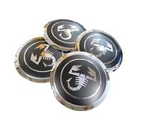 FUWUDI 4Pcs Car Hub Centre Caps for Abarth 500 595 695 133mm, Wheel Hub Caps, Center Wheel Hub Cover, Auto Logo Wheel Center Cover, Car Tuning Accessorie