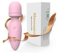 Fuwyiy Mini Massager, Small Portable Massager with 10 Modes, Personal Portable Massager for Neck, Shoulder and Back (Pink)