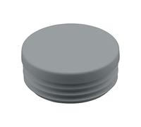 FUX® 10 pieces round plastic end caps, 10mm - 120mm, tube inserts, chair leg floor protectors, furniture feet, rubber stoppers, furniture pads (outside-Ø: 22mm, wall thickness: 1-2mm, grey)